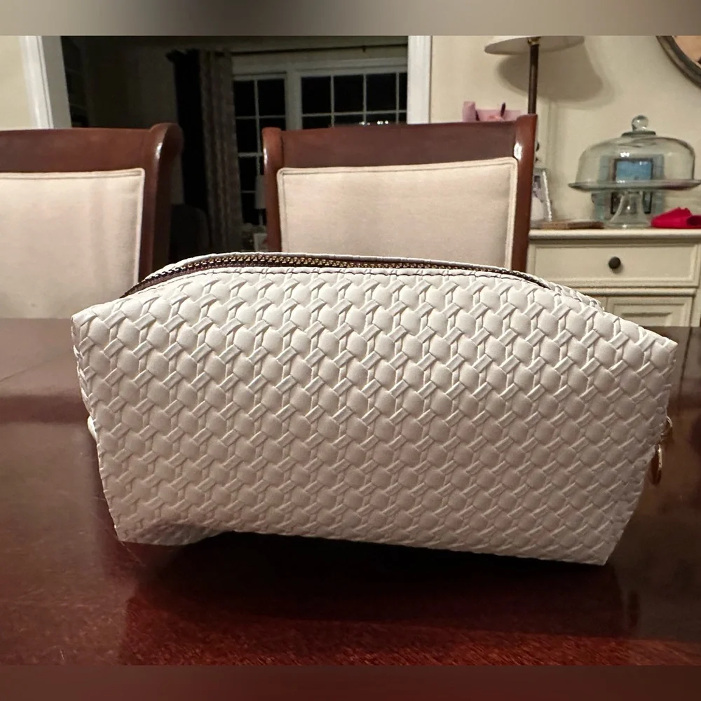 Sylune 3-in-1 Clear Cosmetic Bag Set White NWT